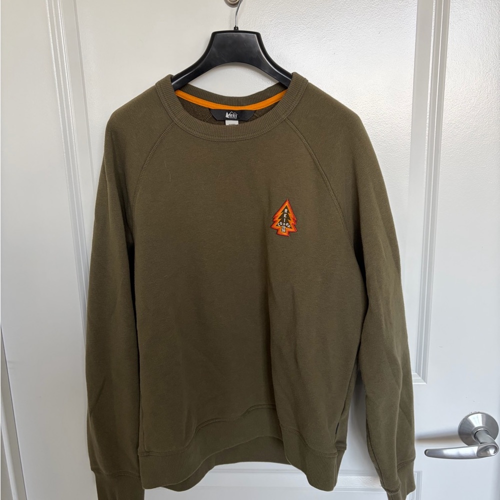 REI Olive Green Crewneck Sweatshirt - Picture 2 of 3